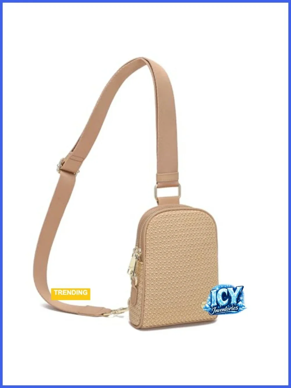 Faux Straw Crossbody Bag for Women Lightweight Summer Beach Sling Purse with
